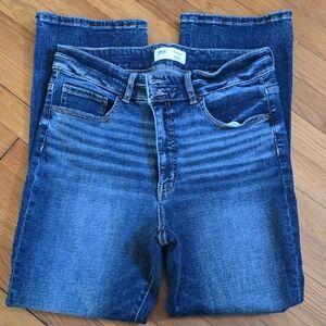 BKE Women's High-Rise Slim Jeans in Dark Blue Wash